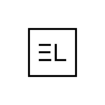 Creative initial letter EL square logo design concept vector