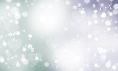 abstract background. white snow bokeh heart blurred beautiful shiny lights use for card banner wallpaper backdrop and your product.