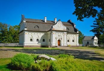 Fototapeta premium Hetman house at the Baturyn citadel. Tourist attraction of the city of Baturyn, Chernihiv region, Ukraine