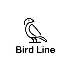 Fototapeta na wymiar Bird Line Black Logo Design
