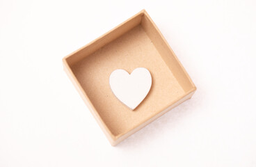 heart shaped box isolated