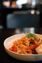 spaghetti pomodoro with sea food