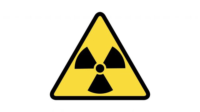 Radioactive Signage Animation on White Background