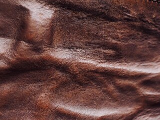 구겨진 갈색 소가죽 배경 이미지  
