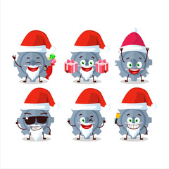 Santa Claus emoticons with gear cartoon character