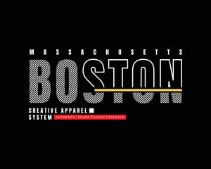 Typographic graphic vector illustration, Boston, perfect for the design of t-shirts, clothes, hoodies, etc.