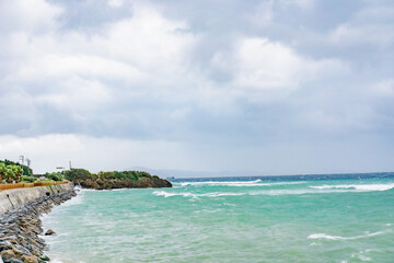 Fototapeta premium エメラルドビーチの光芒