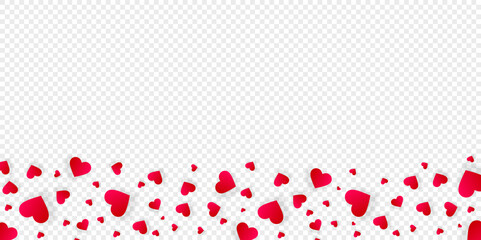 Heart frame vector banner, border, love background