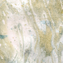 Watercolor illustration. Marble texture, gray. Watercolor transparent stain. Blur, spray.