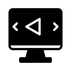 Monitor with play icon