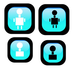 Man Icon Vector Logo Template Design element.