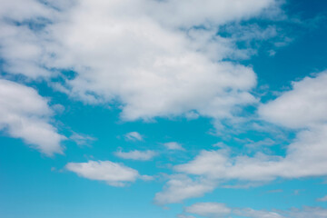 fluffy cloud in the blue sky, nature background concept