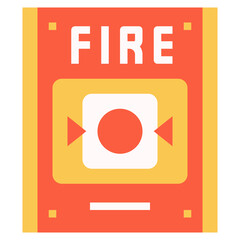 Fire alarm icon for web element , webpage, application, card, printing, social media, posts etc.