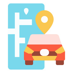 Rent a car icon for web element , webpage, application, card, printing, social media, posts etc.