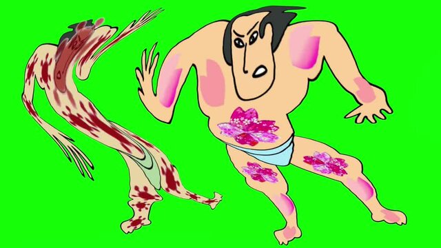 大相撲大一番桜富士対コロナ丸2