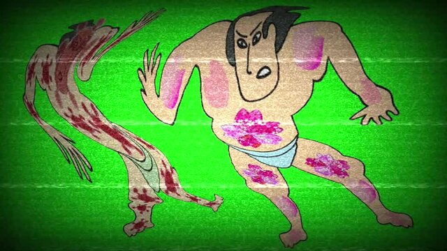 大相撲大一番桜富士対コロナ丸4