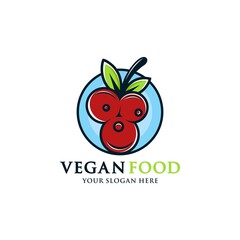 Healthy Organic eco vegetarian food Logo design vector template. Ecology Health eco Organic Logo fresh from farm vegetables Logotype concept icon.
