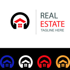 real estate logo modern vector icon luxury.