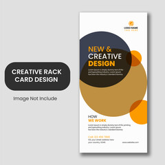 Creative Rack Card Or Dl Flyer Design Template Premium Vector