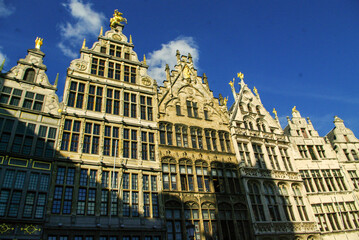 Fototapeta na wymiar Corners of the city of Antwerp, Belgium, streets and monuments