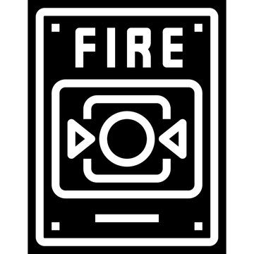 Fire Alarm Icon For Web Element , Webpage, Application, Card, Printing, Social Media, Posts Etc.