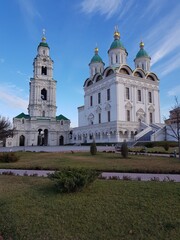 Fototapeta na wymiar Christian Orthodox Church in the Astrakhan Kremlin