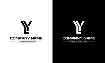 Creative fonts for logo designs. Alphabet Y vector illustration