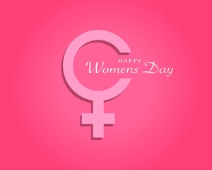 Happy Women's Day Simple Background Vector