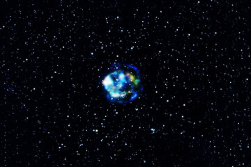 A beautiful, unusual galaxy in deep space. Elements of this image were furnished by NASA.