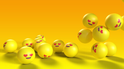 3D  smiley balls
