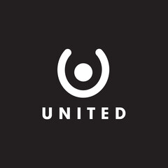 U letter logo design incorporated with people icon © dimensi design