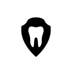 Dental protection icon isolated on white background