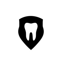 Dental protection icon isolated on white background