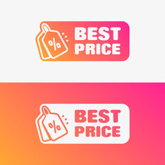 Best Price Shopping Vector Label Set