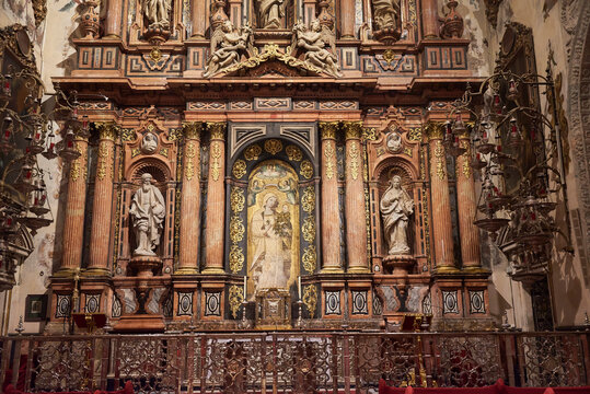 Seville, Andalusia, Spain, Euripe, Side chapel of the Virgen de la Antigua in the Cathedral of Seville