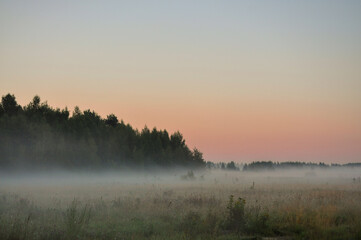 morning mist over the river
