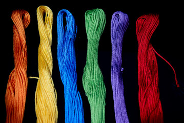 Still life with color threads