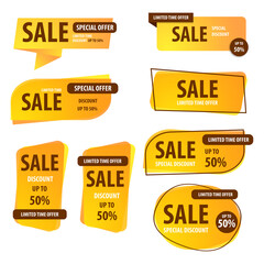 banner tag sale special offer collection set