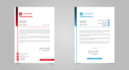 Abstract Letterhead Design Modern Business Letterhead Design Template