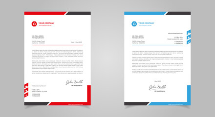 Abstract Letterhead Design Modern Business Letterhead Design Template