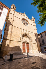 facade of the church of Sant Nicolau, Mallorca, Balearic Islands, Spain