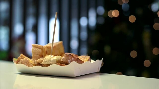 bread toast on white dish