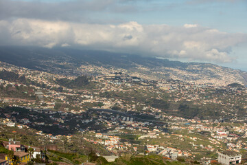 View down from Cabo Girao on Madeira Island, Portugal, the highest cliff in Europe