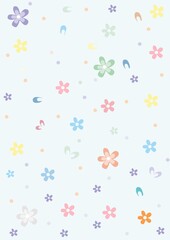 Background of painted flowers