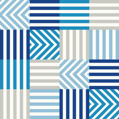 A simple banner with a decorative geometric pattern. Memphis. Square modules. The color composition. Seamless background. Vector illustration for web design or print.