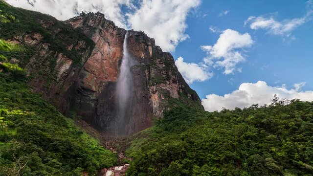 Timelapse of the Angel Falls in Venezuela