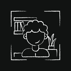 chalk icon, blogger and influencer, vlog