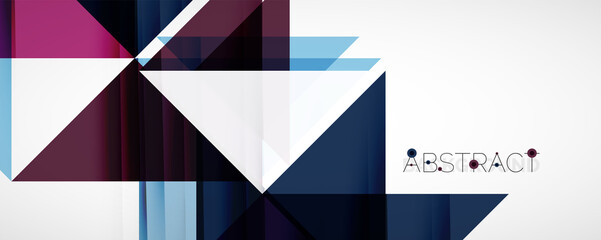 Geometric abstract background. Techno color triangle shapes. Vector illustration for covers, banners, flyers and posters and other designs