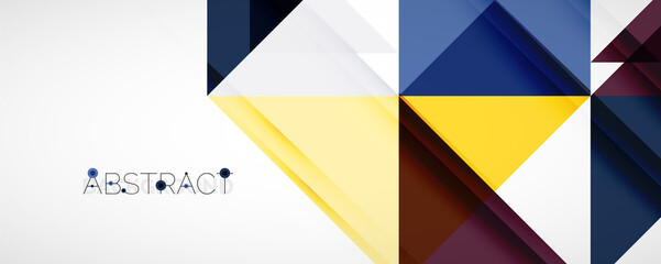 Geometric abstract background. Techno color triangle shapes. Vector illustration for covers, banners, flyers and posters and other designs