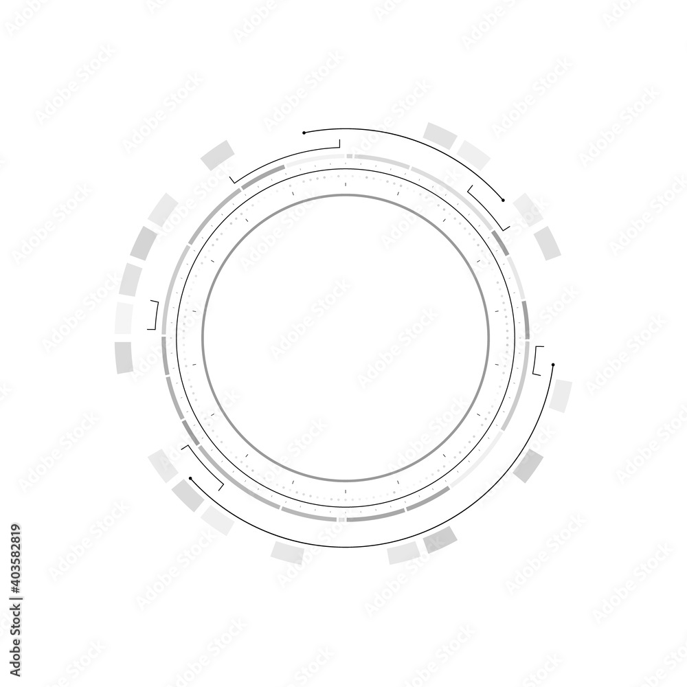 Poster hud circle infographic elements. sci-fi round head-up display for futuristic user interface hud, gui